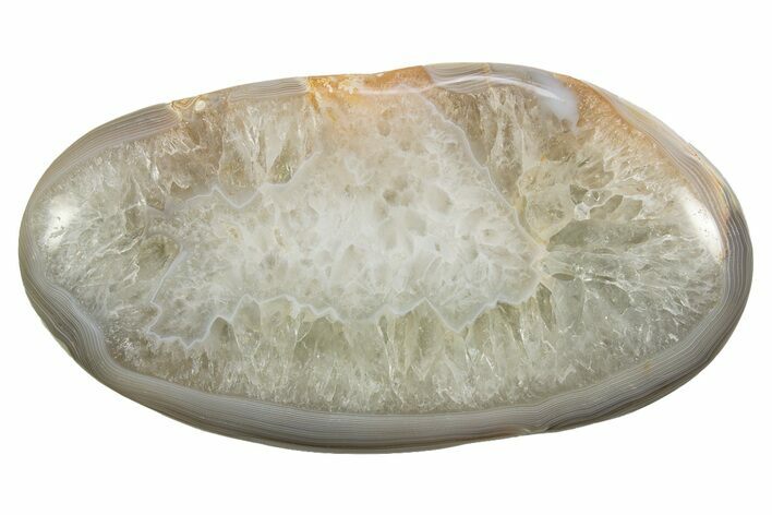 Polished Banded Blue and White Agate - Madagascar #319316